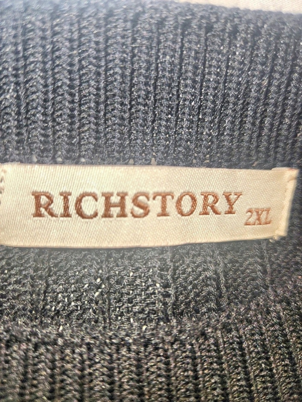 RICHSTORY Black Knit Sweater Vest Size 2XL Like New